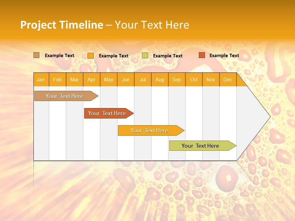 A Yellow Background With Drops Of Water On It PowerPoint Template