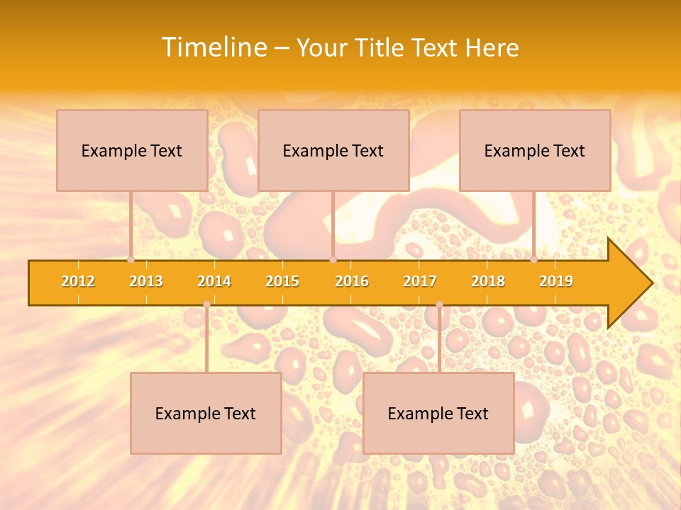 A Yellow Background With Drops Of Water On It PowerPoint Template