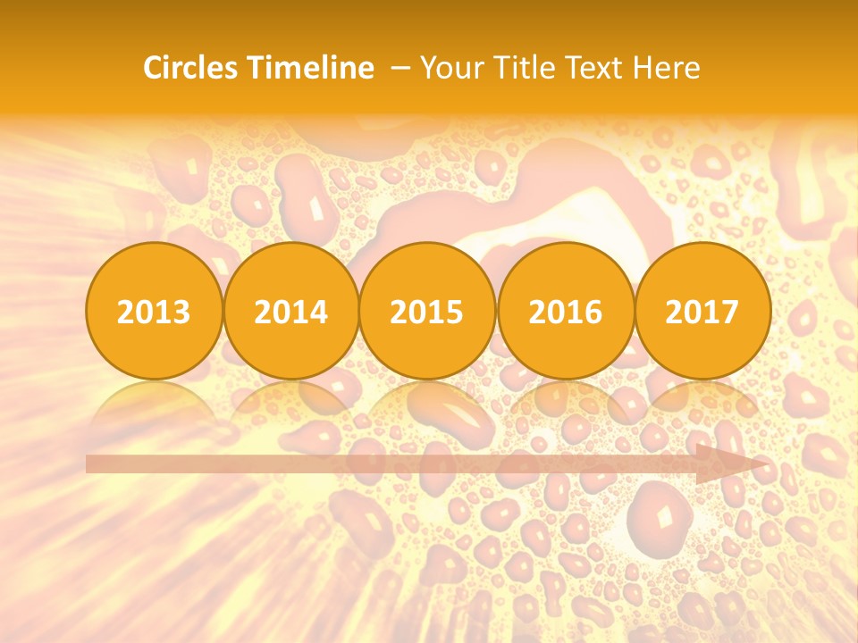 A Yellow Background With Drops Of Water On It PowerPoint Template
