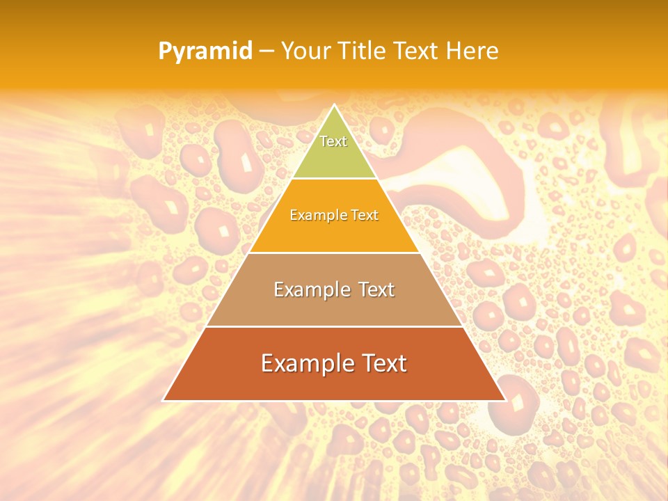 A Yellow Background With Drops Of Water On It PowerPoint Template