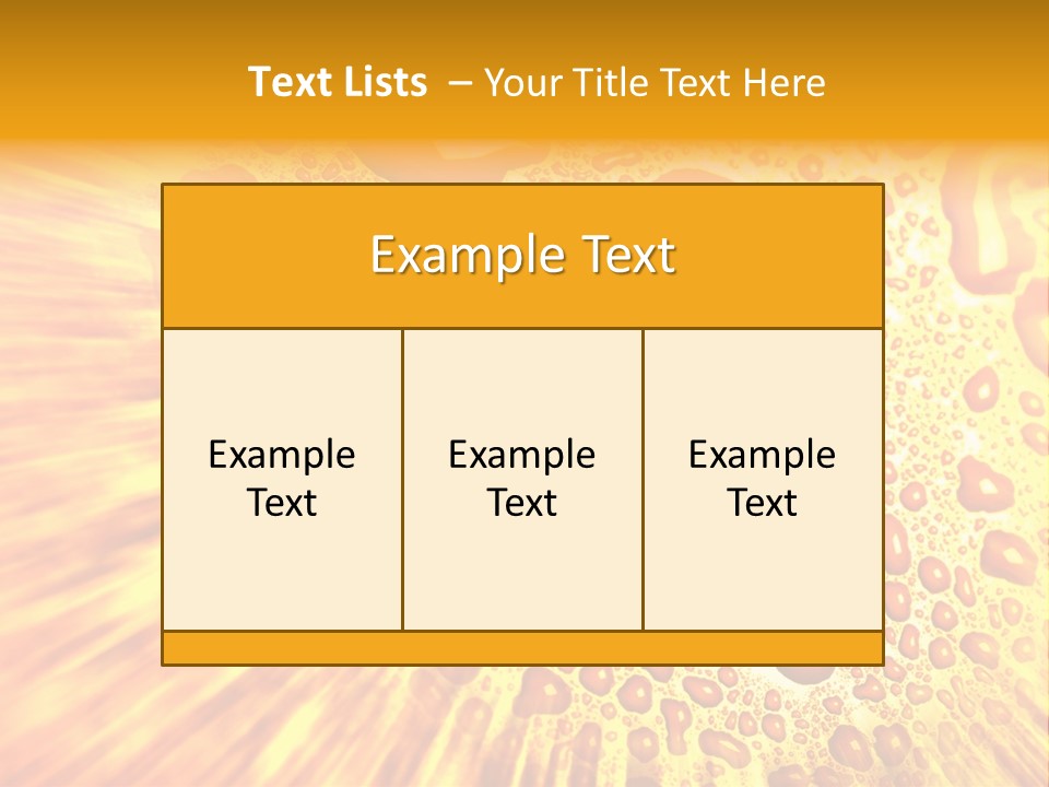 A Yellow Background With Drops Of Water On It PowerPoint Template