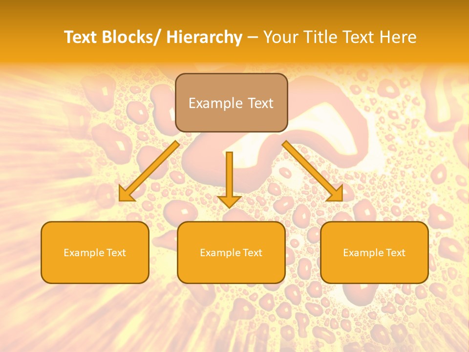 A Yellow Background With Drops Of Water On It PowerPoint Template