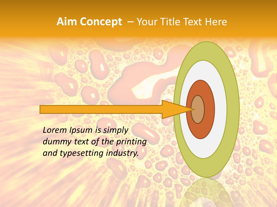 A Yellow Background With Drops Of Water On It PowerPoint Template