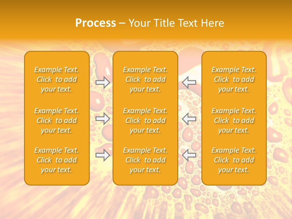 A Yellow Background With Drops Of Water On It PowerPoint Template