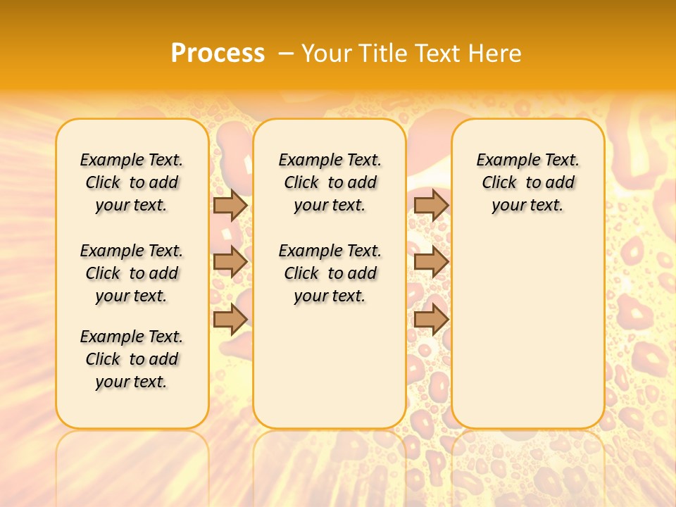 A Yellow Background With Drops Of Water On It PowerPoint Template