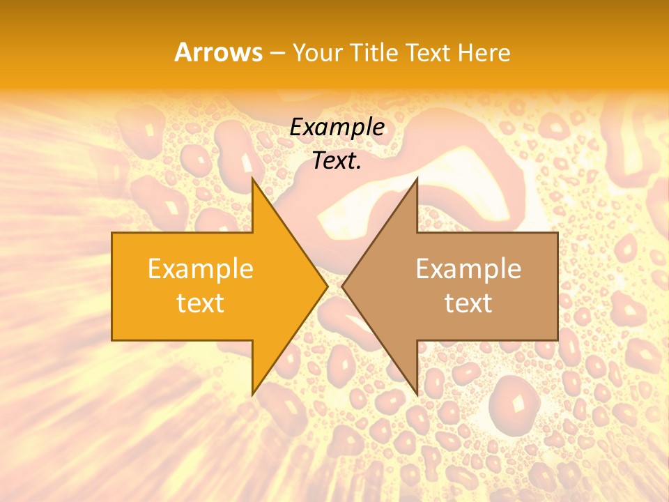 A Yellow Background With Drops Of Water On It PowerPoint Template