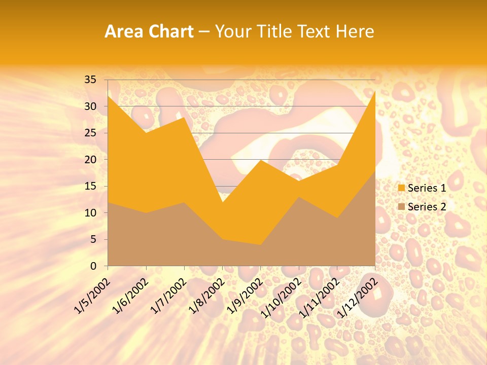 A Yellow Background With Drops Of Water On It PowerPoint Template