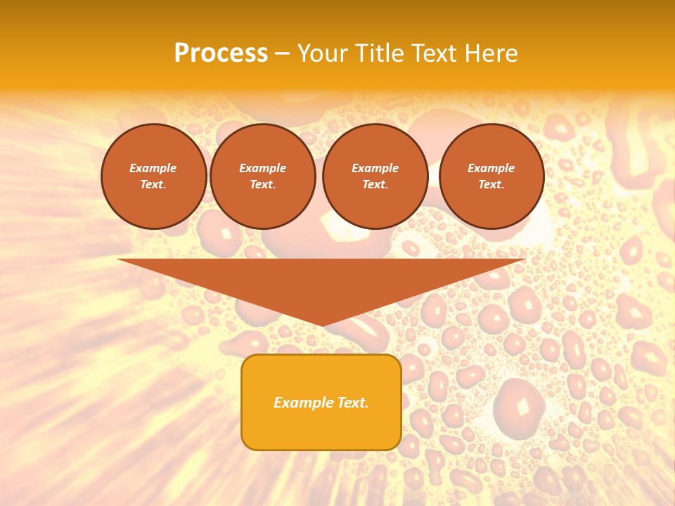 A Yellow Background With Drops Of Water On It PowerPoint Template