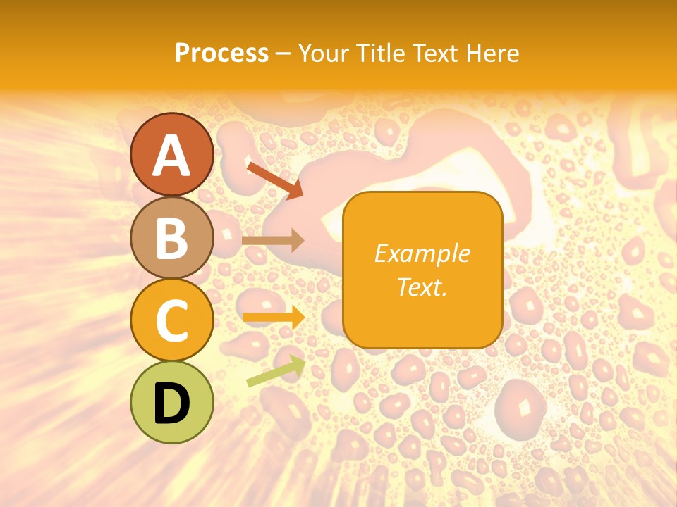A Yellow Background With Drops Of Water On It PowerPoint Template