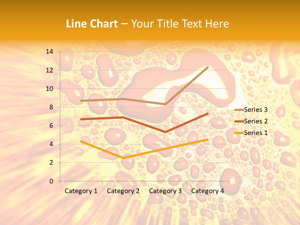 A Yellow Background With Drops Of Water On It PowerPoint Template