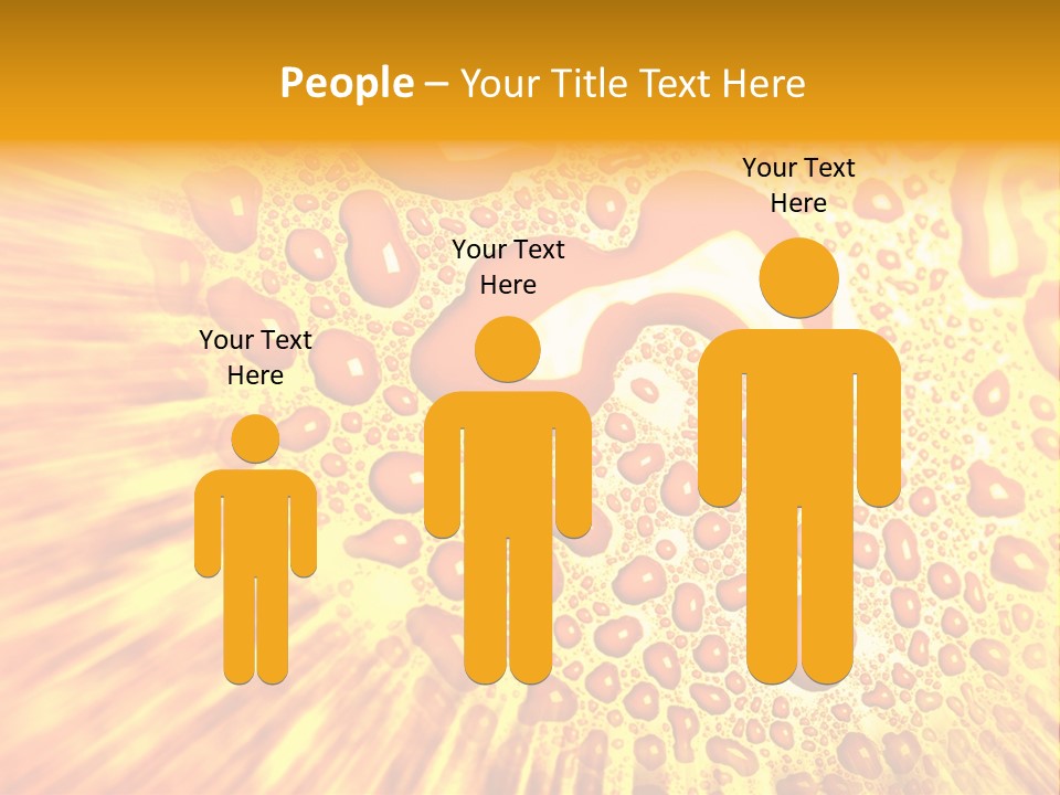 A Yellow Background With Drops Of Water On It PowerPoint Template