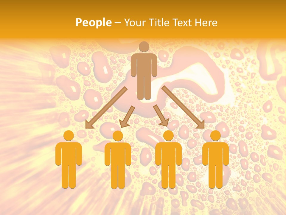 A Yellow Background With Drops Of Water On It PowerPoint Template
