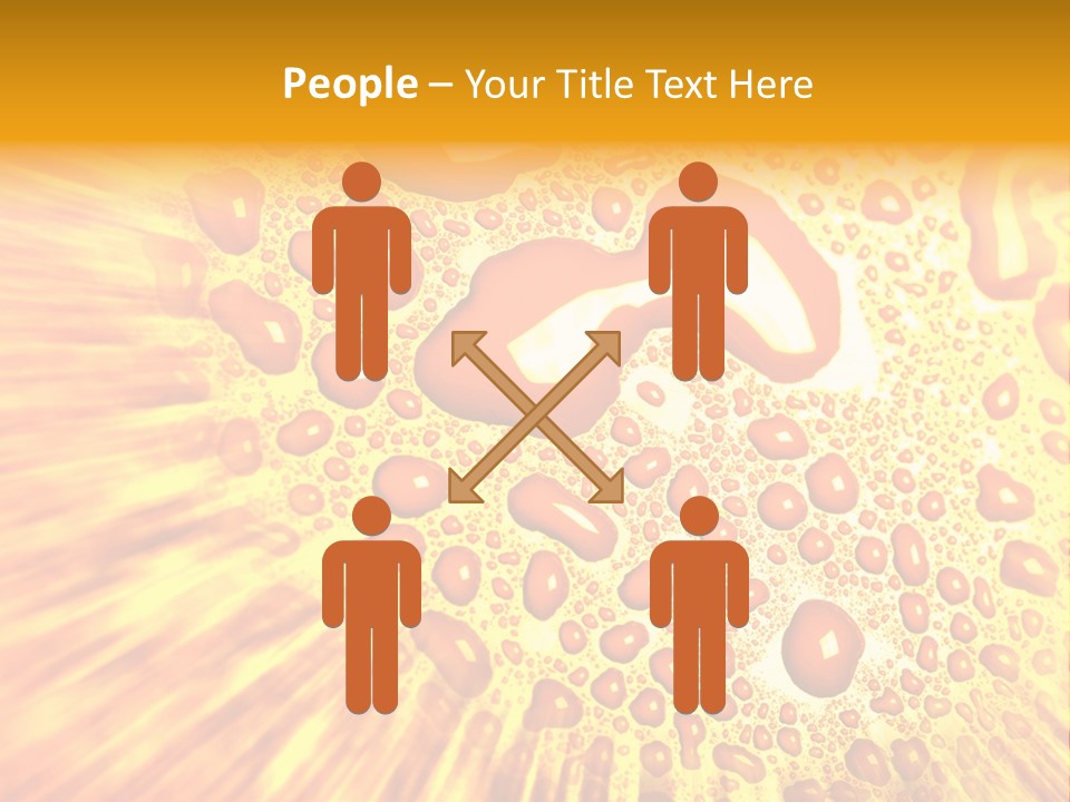 A Yellow Background With Drops Of Water On It PowerPoint Template