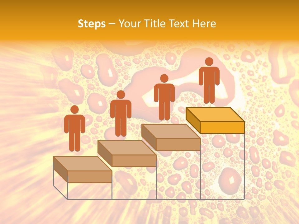 A Yellow Background With Drops Of Water On It PowerPoint Template