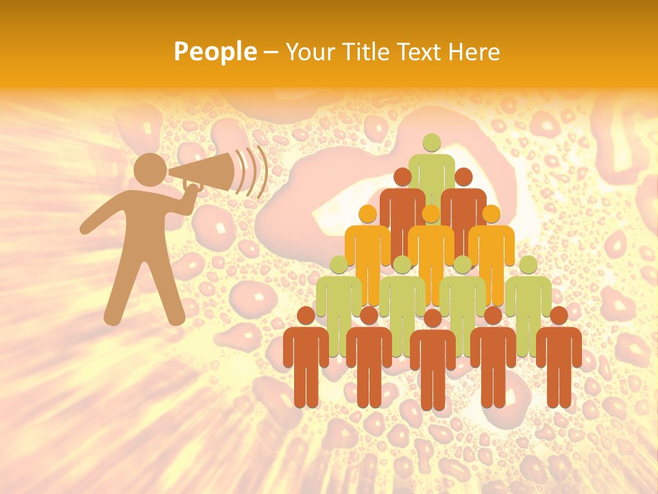 A Yellow Background With Drops Of Water On It PowerPoint Template