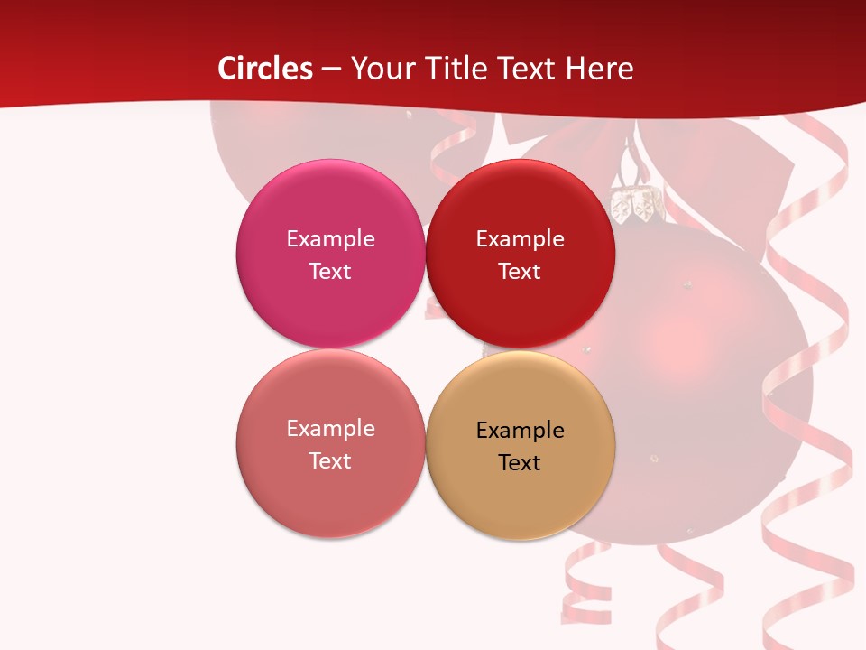 A Red Christmas Ornament Powerpoint Presentation PowerPoint Template