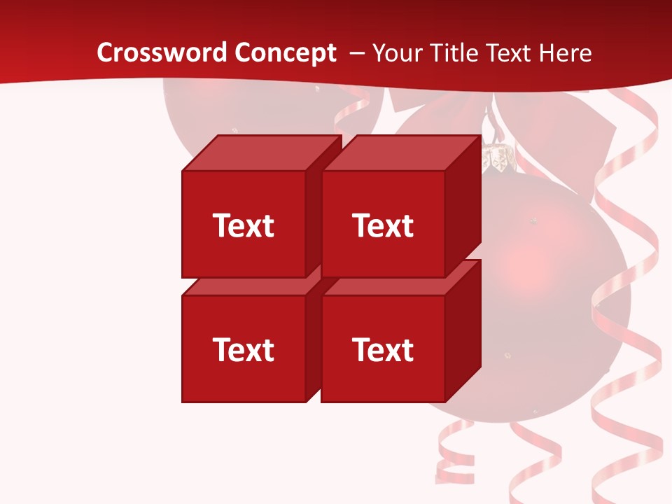 A Red Christmas Ornament Powerpoint Presentation PowerPoint Template