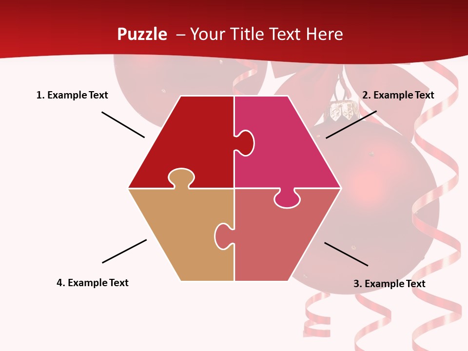 A Red Christmas Ornament Powerpoint Presentation PowerPoint Template