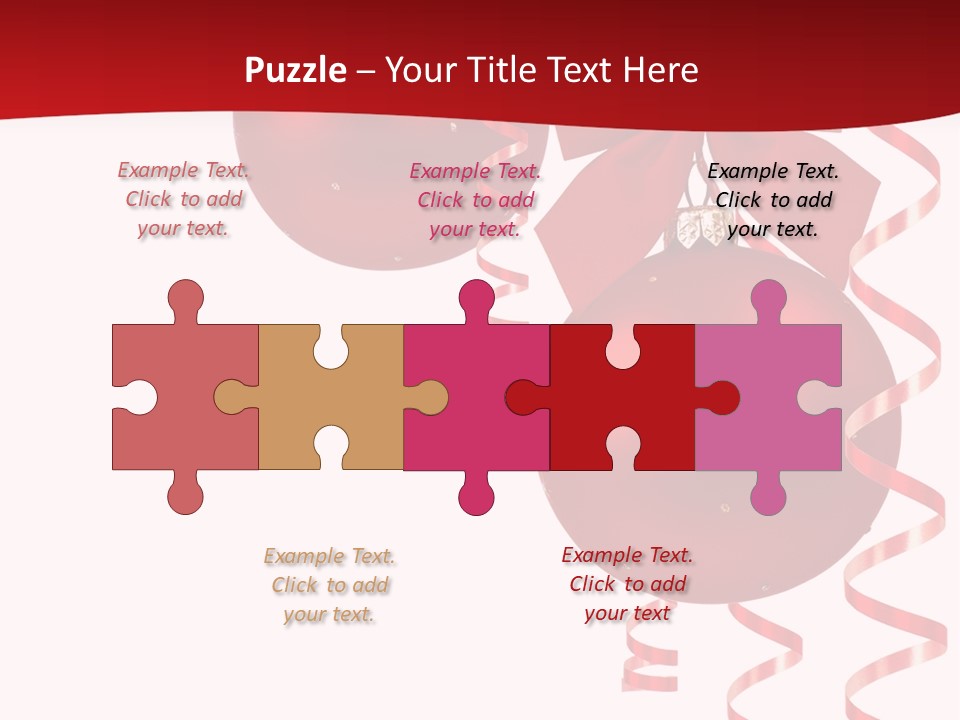 A Red Christmas Ornament Powerpoint Presentation PowerPoint Template