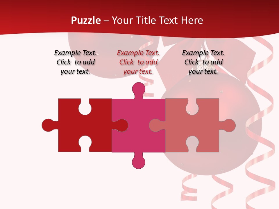 A Red Christmas Ornament Powerpoint Presentation PowerPoint Template