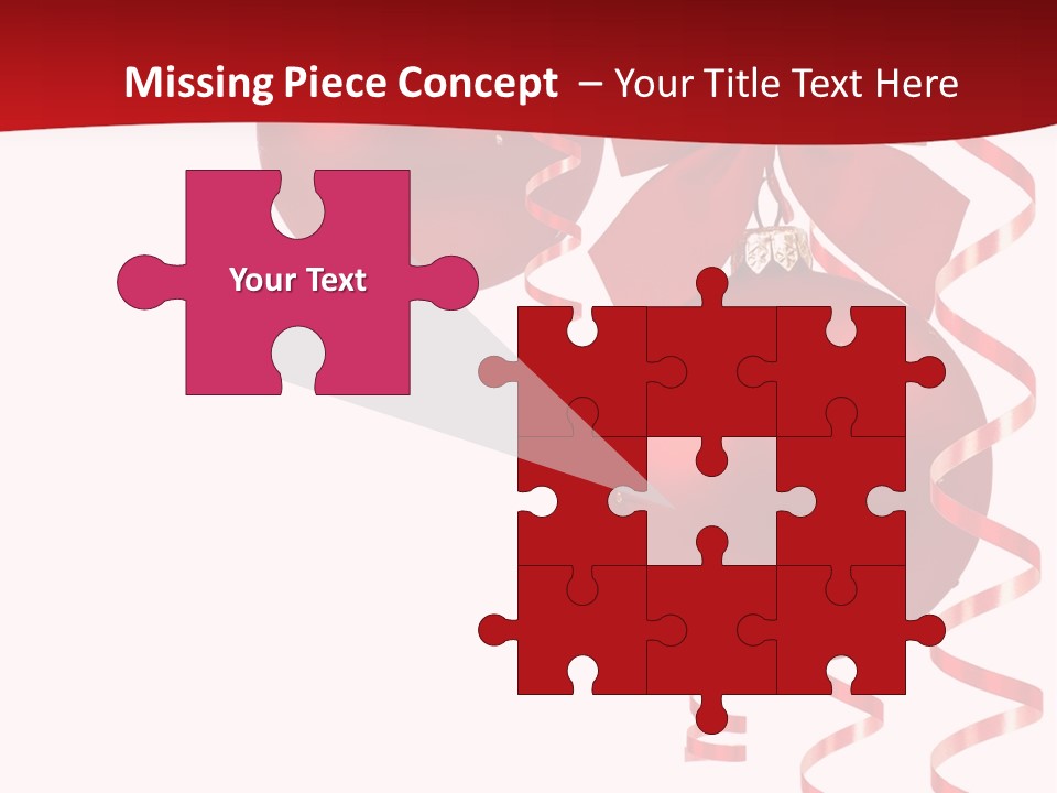 A Red Christmas Ornament Powerpoint Presentation PowerPoint Template