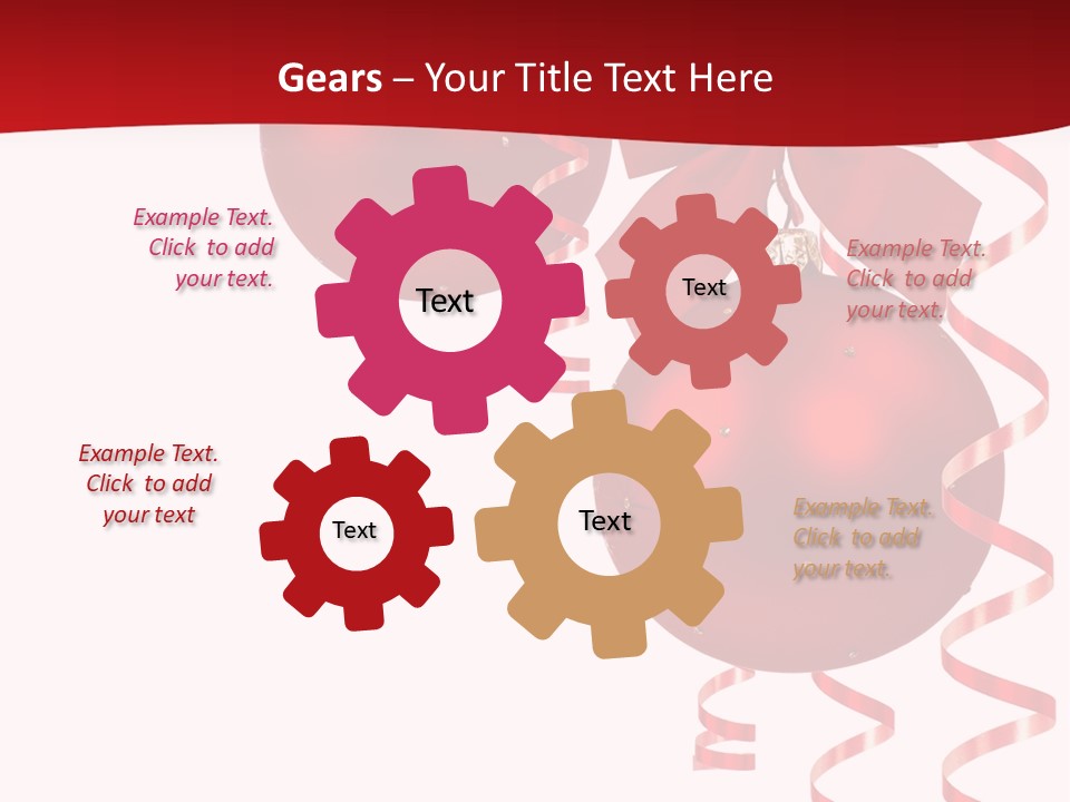 A Red Christmas Ornament Powerpoint Presentation PowerPoint Template