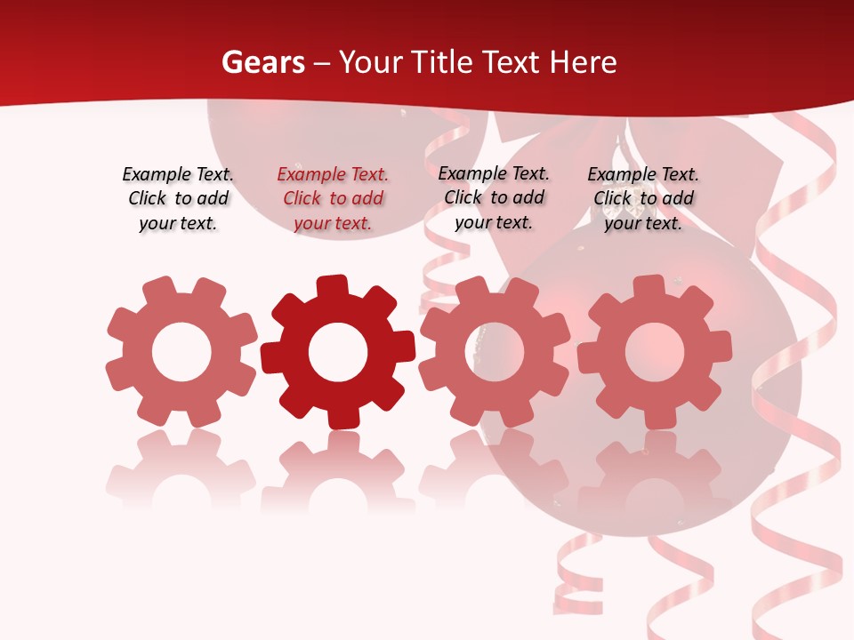 A Red Christmas Ornament Powerpoint Presentation PowerPoint Template