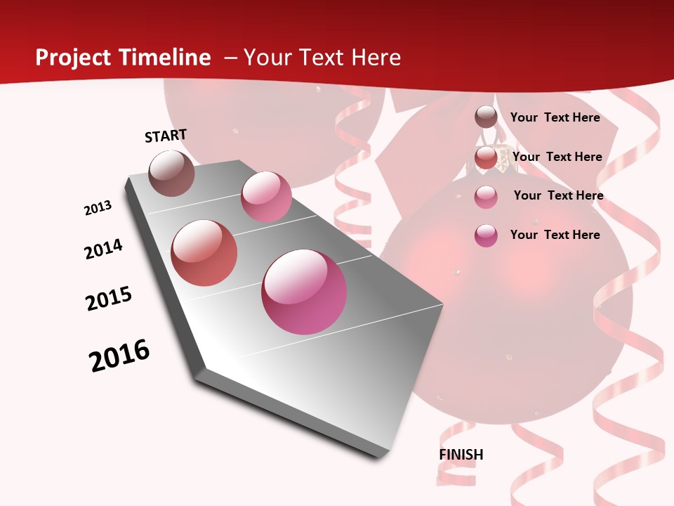 A Red Christmas Ornament Powerpoint Presentation PowerPoint Template