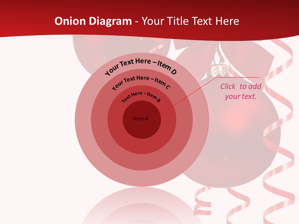 A Red Christmas Ornament Powerpoint Presentation PowerPoint Template