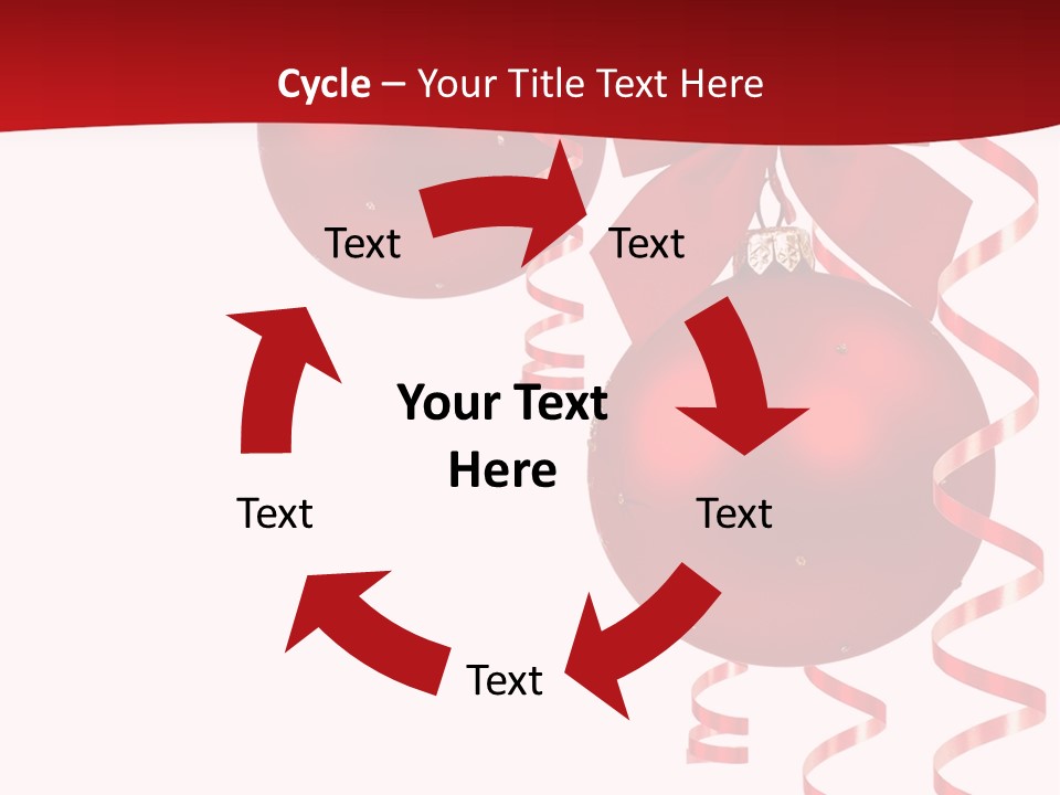 A Red Christmas Ornament Powerpoint Presentation PowerPoint Template