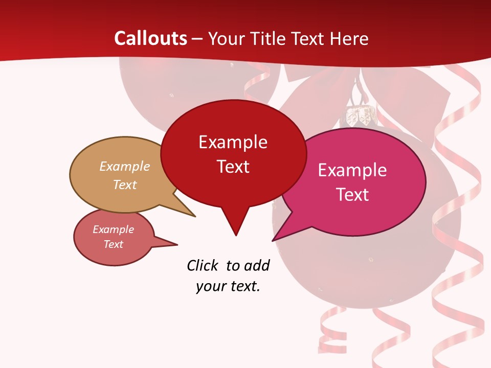 A Red Christmas Ornament Powerpoint Presentation PowerPoint Template