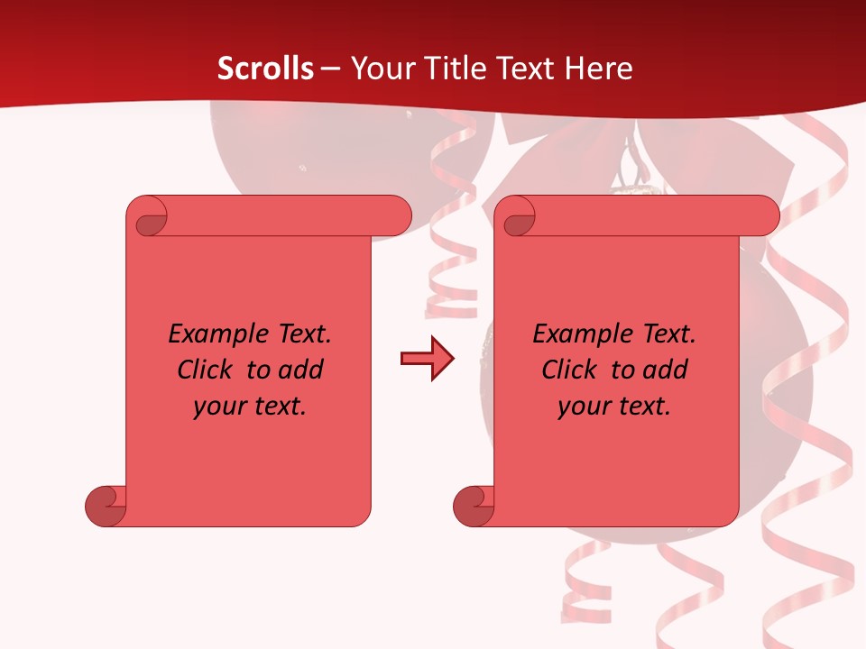 A Red Christmas Ornament Powerpoint Presentation PowerPoint Template