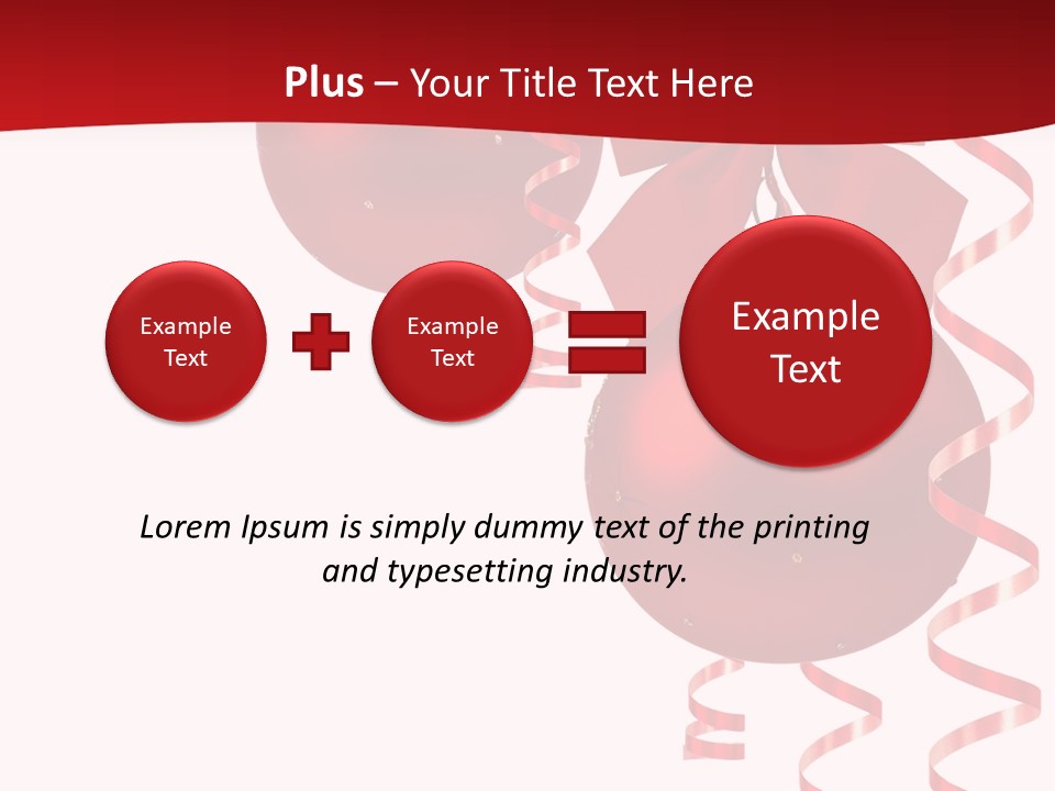 A Red Christmas Ornament Powerpoint Presentation PowerPoint Template