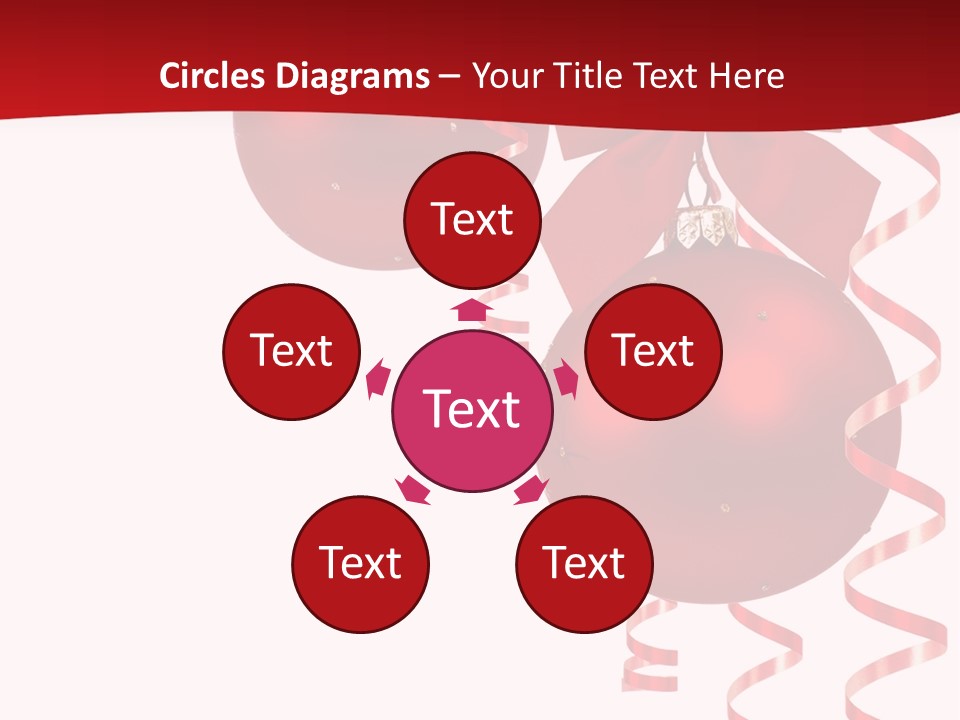 A Red Christmas Ornament Powerpoint Presentation PowerPoint Template