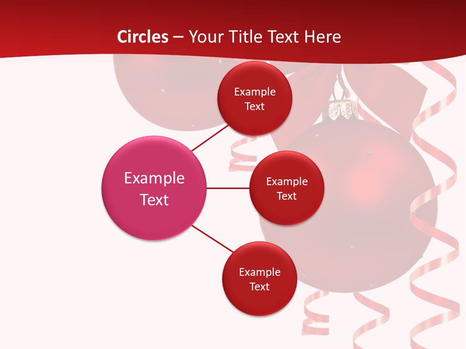 A Red Christmas Ornament Powerpoint Presentation PowerPoint Template