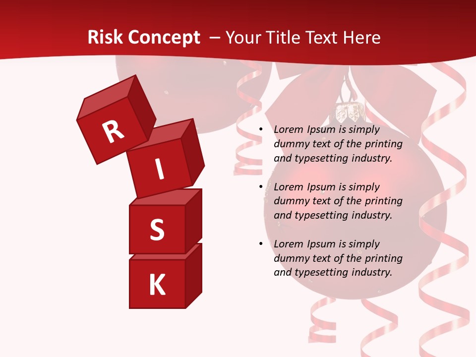 A Red Christmas Ornament Powerpoint Presentation PowerPoint Template