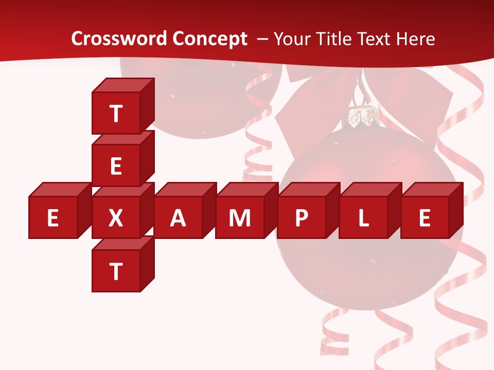 A Red Christmas Ornament Powerpoint Presentation PowerPoint Template