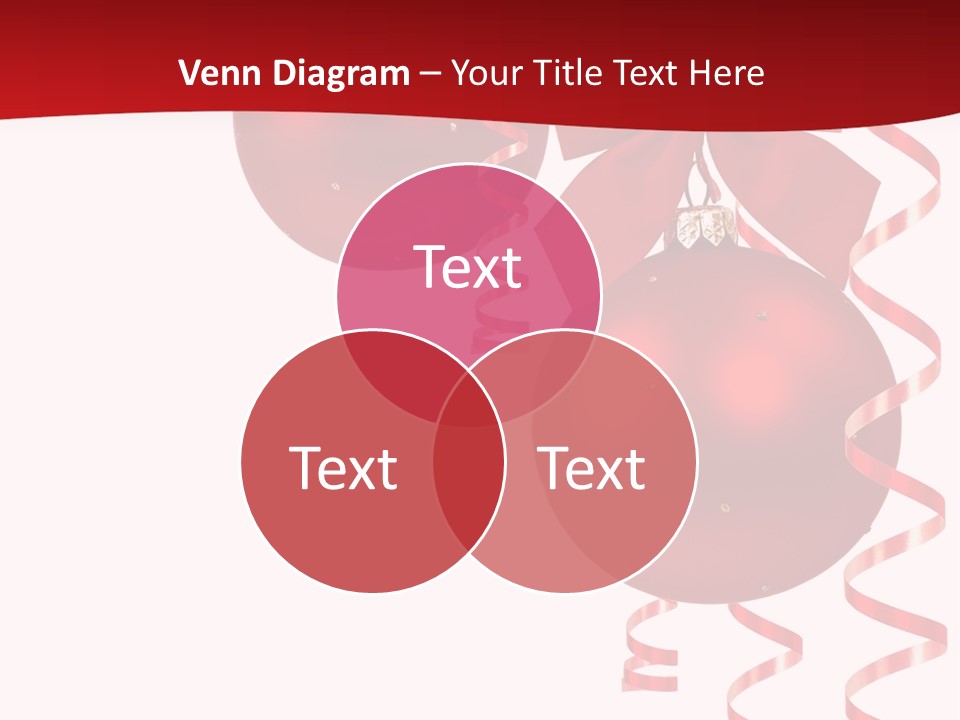 A Red Christmas Ornament Powerpoint Presentation PowerPoint Template