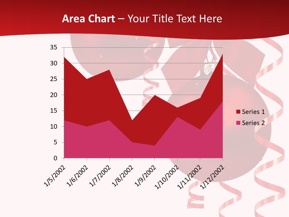 A Red Christmas Ornament Powerpoint Presentation PowerPoint Template