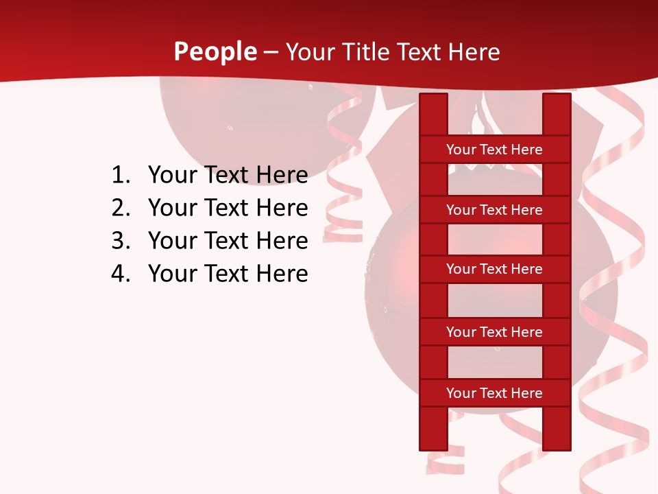A Red Christmas Ornament Powerpoint Presentation PowerPoint Template