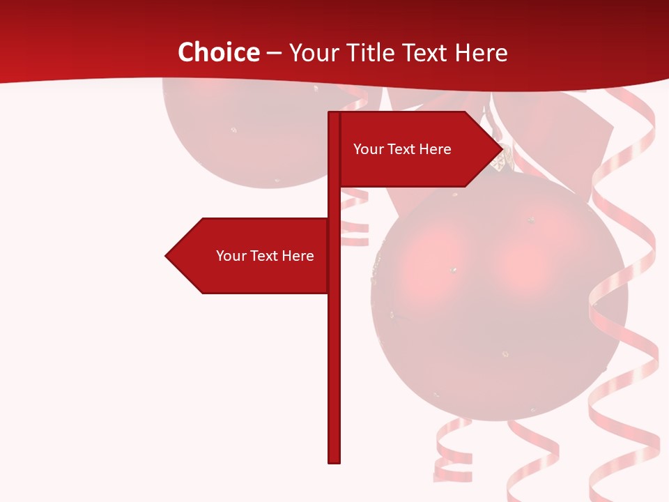 A Red Christmas Ornament Powerpoint Presentation PowerPoint Template