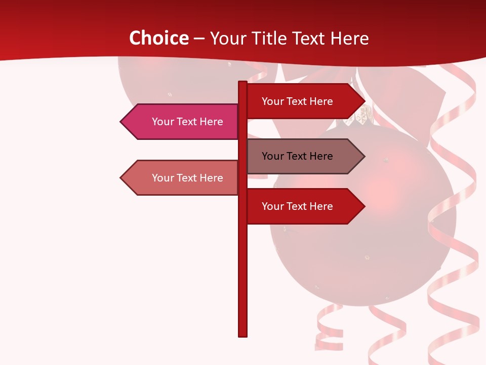 A Red Christmas Ornament Powerpoint Presentation PowerPoint Template