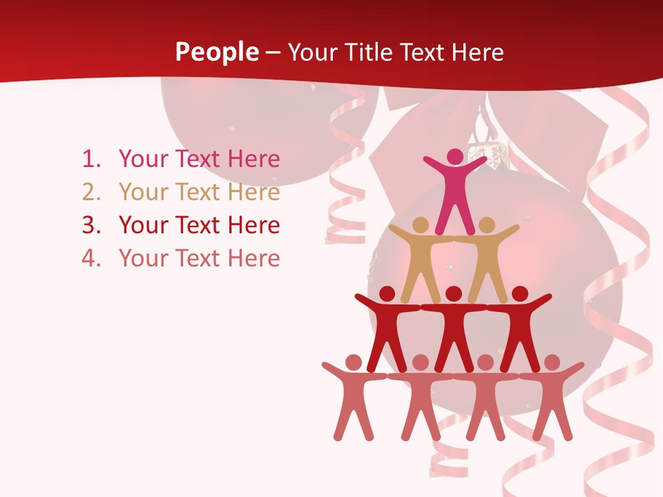 A Red Christmas Ornament Powerpoint Presentation PowerPoint Template