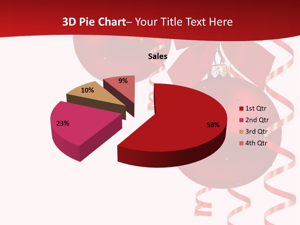 A Red Christmas Ornament Powerpoint Presentation PowerPoint Template