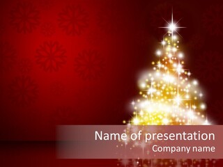 Abstract Xmas Red PowerPoint Template