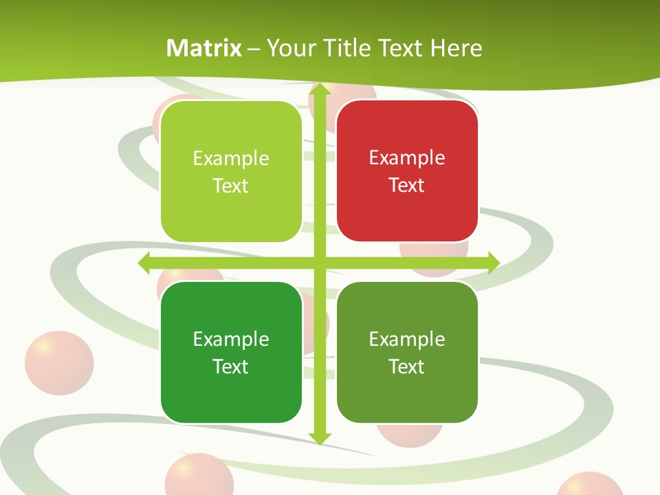 A Green Christmas Tree With Red Balls On It PowerPoint Template
