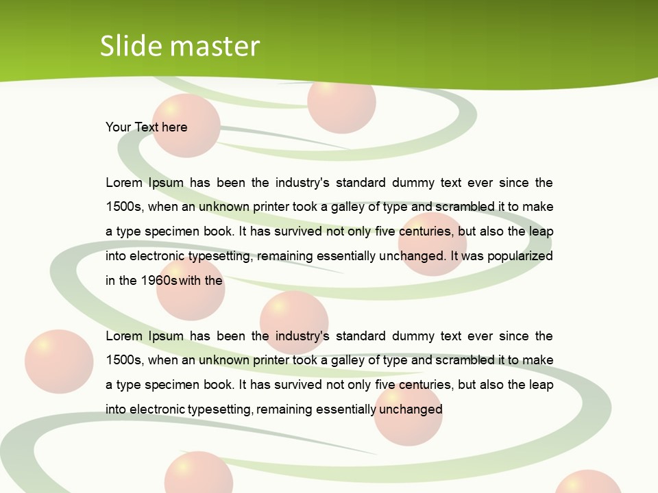 A Green Christmas Tree With Red Balls On It PowerPoint Template