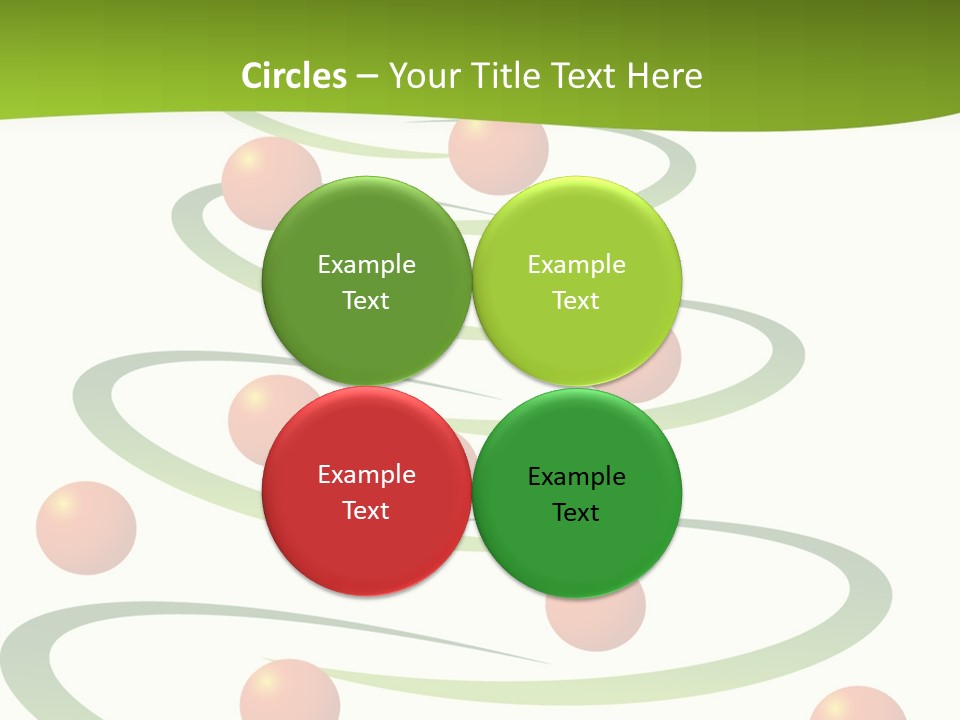 A Green Christmas Tree With Red Balls On It PowerPoint Template