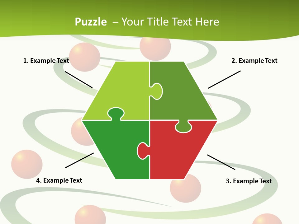 A Green Christmas Tree With Red Balls On It PowerPoint Template