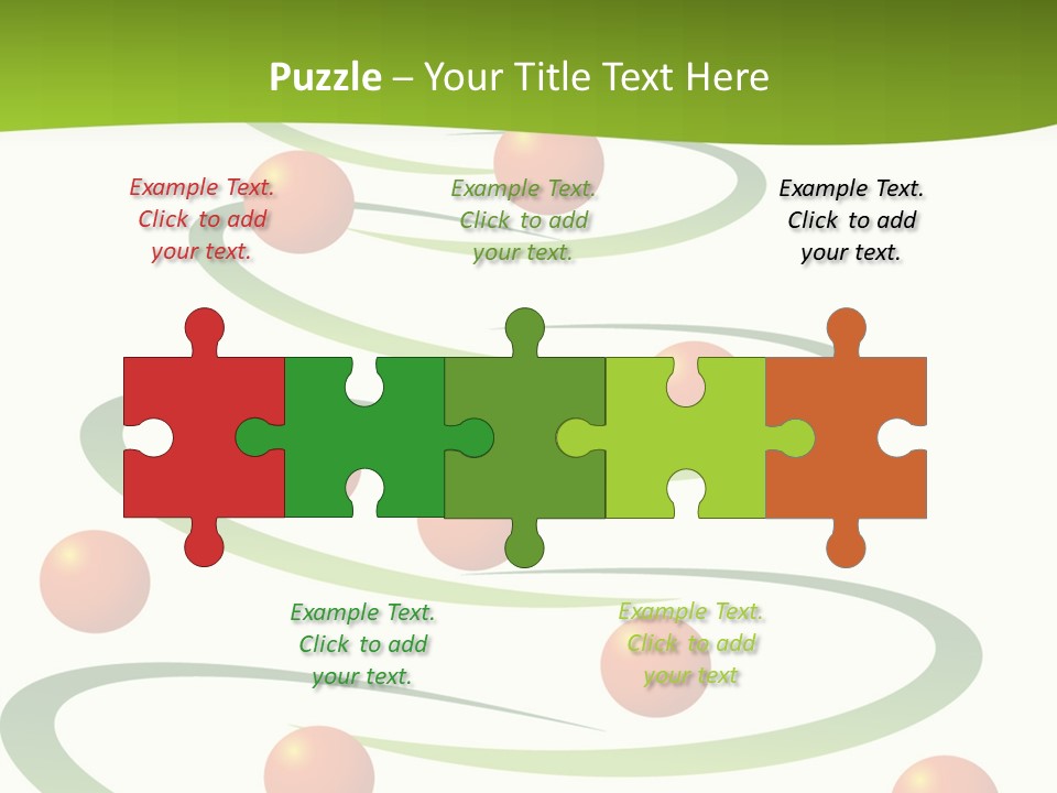 A Green Christmas Tree With Red Balls On It PowerPoint Template